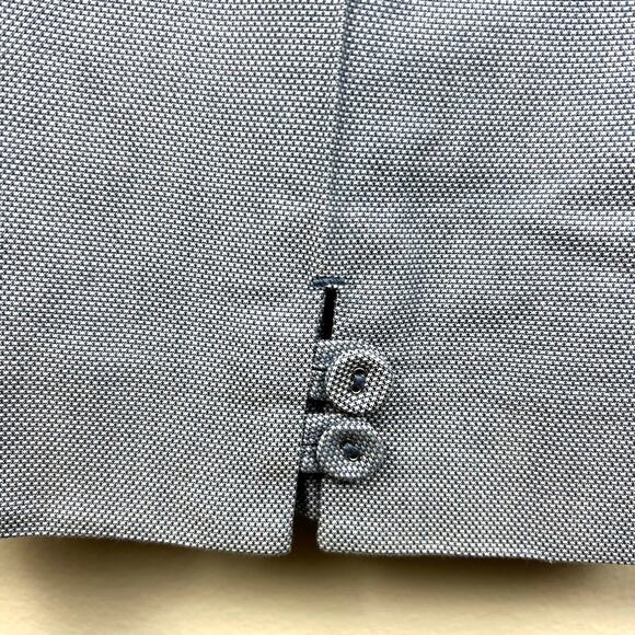 Ann Taylor Women’s 8 Light Blue 100% Cotton Wide Leg Crop Pants Button Front - Picture 3 of 6